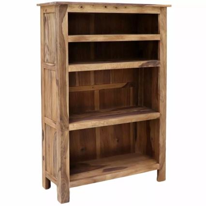 Bokhylla RAMI 135x90 cm massivt trä/rosenträ