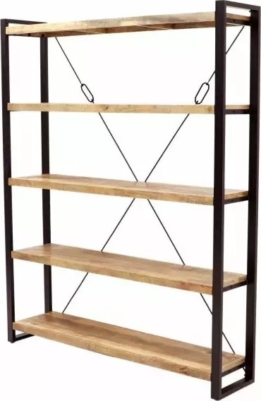 Bokhylla RETRO 200x160 cm massivt trä/mangoträd