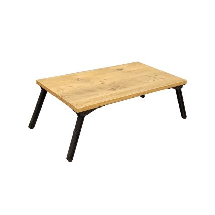 Bord för säng GUSTO 24,5x60 cm beige/svart