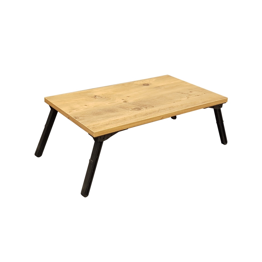 Bord för säng GUSTO 24,5x60 cm beige/svart