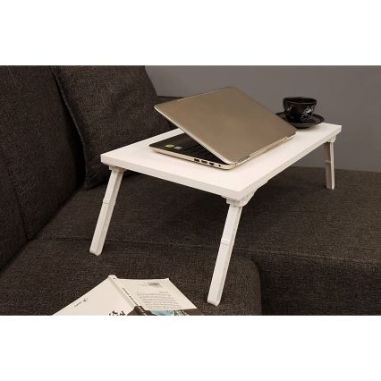Bord för säng GUSTO 24x60 cm vit