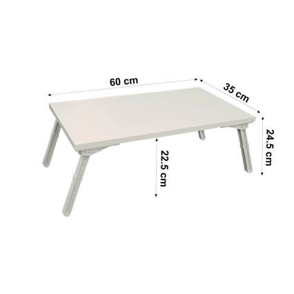 Bord för säng GUSTO 24x60 cm vit