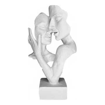 Borddekoration 29x9x17 cm i resin/vit