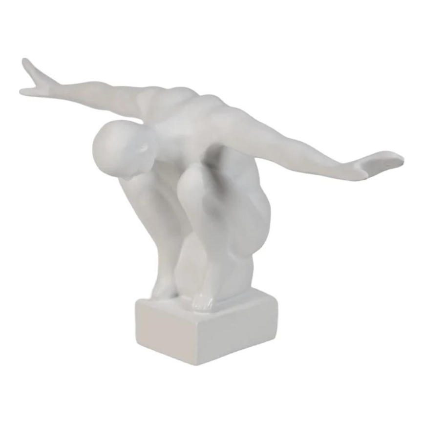 Bordsdekoration 19,5x16x38,5 cm harts/vit