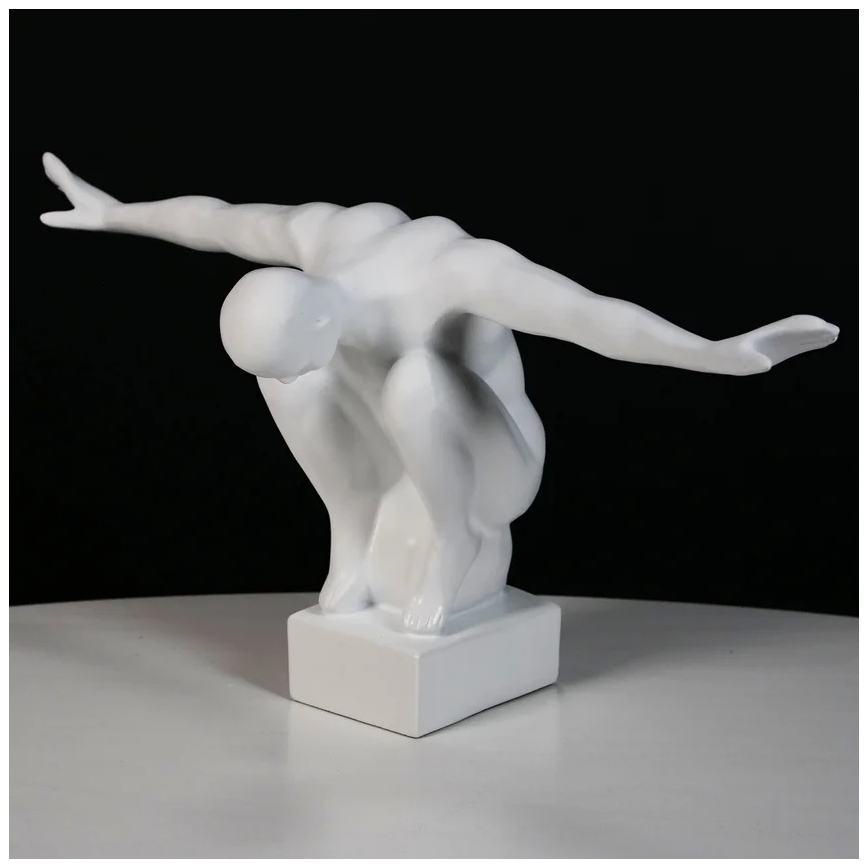 Bordsdekoration 19,5x16x38,5 cm harts/vit