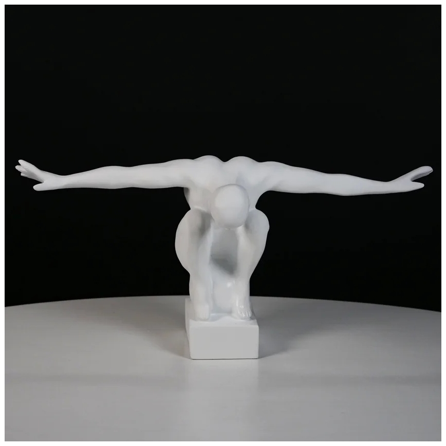 Bordsdekoration 19,5x16x38,5 cm harts/vit