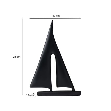 Bordsdekoration 21 cm harts/svart