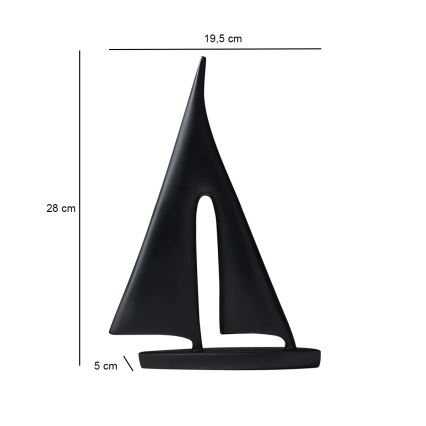 Bordsdekoration 28 cm harts/svart