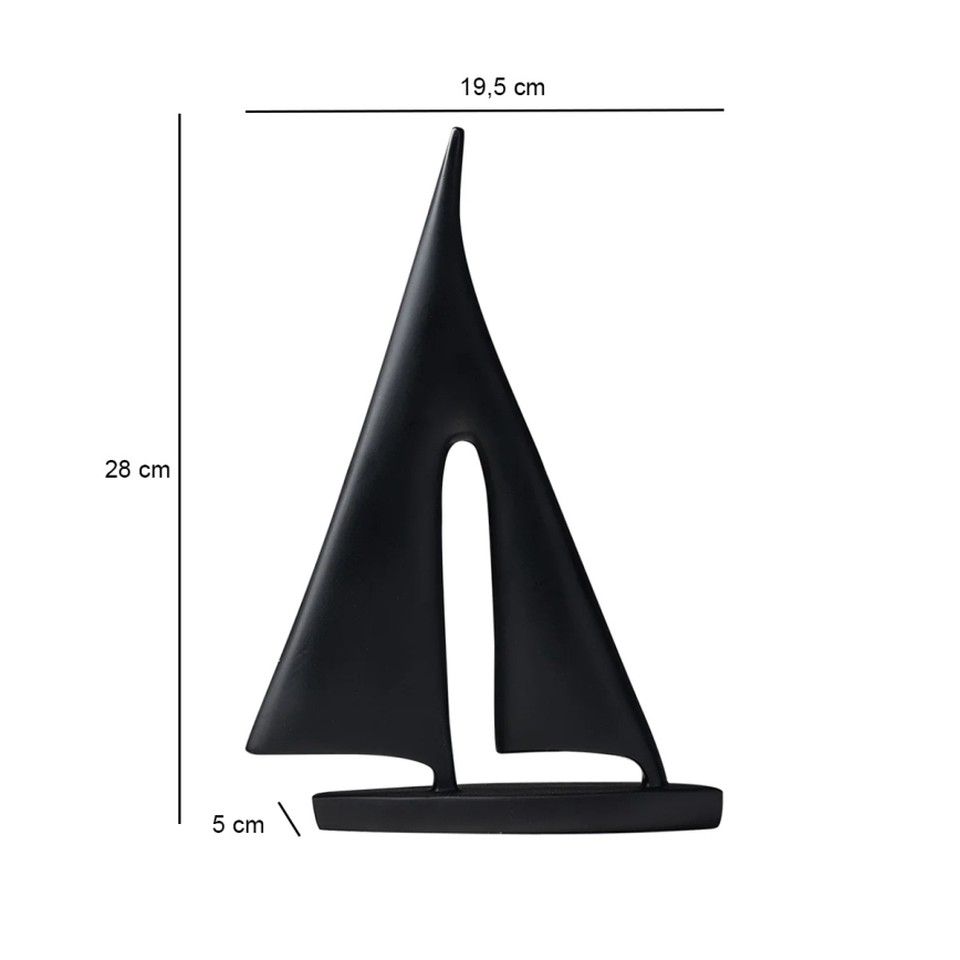 Bordsdekoration 28 cm harts/svart