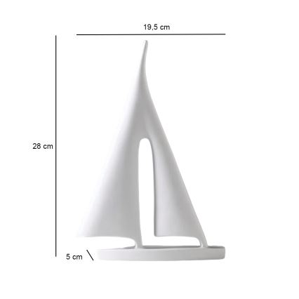Bordsdekoration 28 cm harts/vit