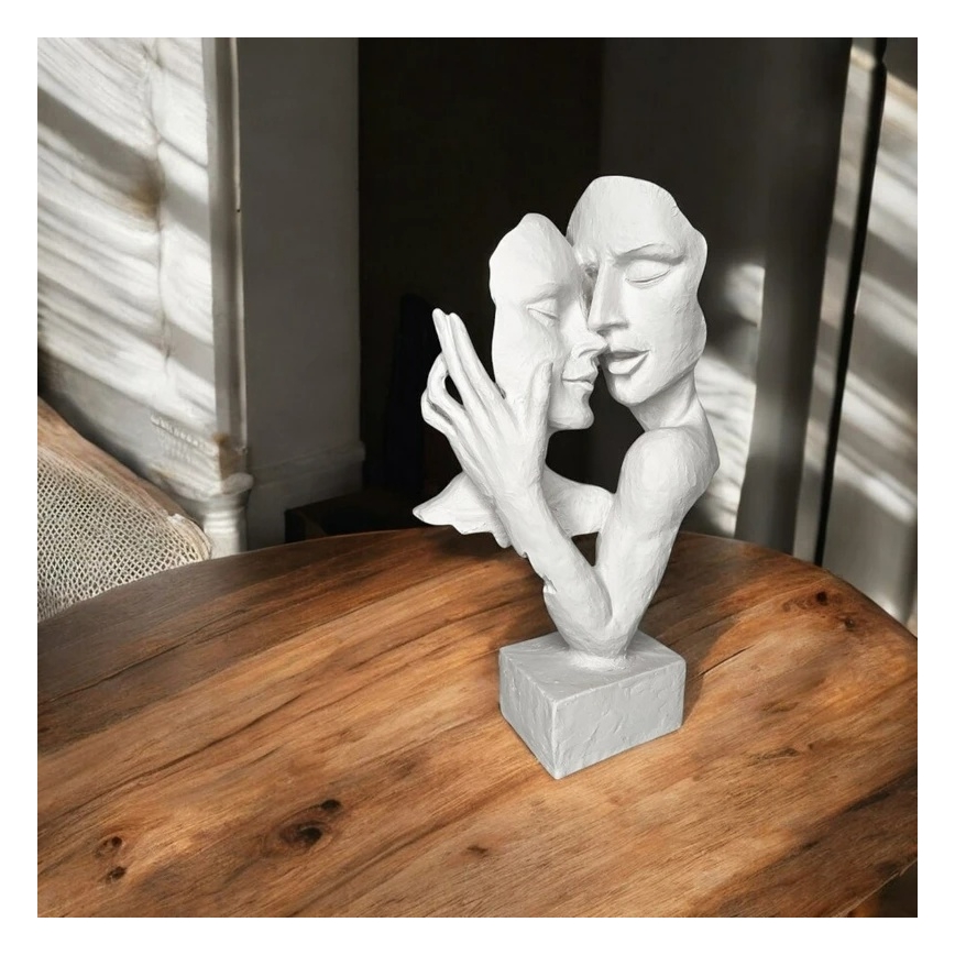 Bordsdekoration 29x9x17 cm harts/vit
