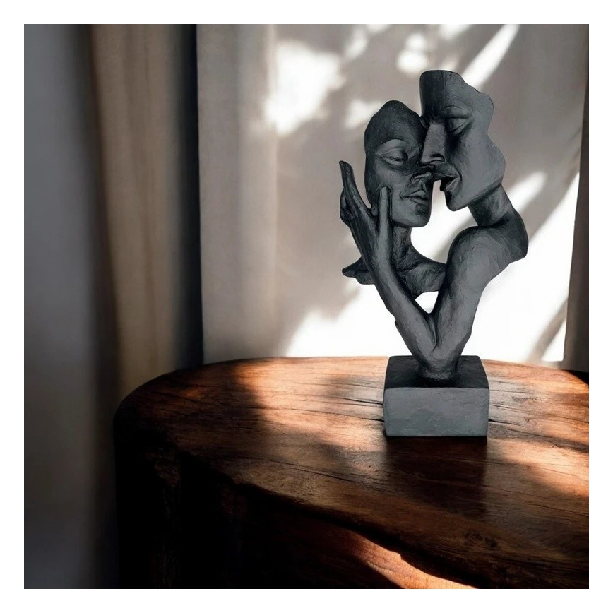 Bordsdekoration i harts, 29x9x17 cm, svart