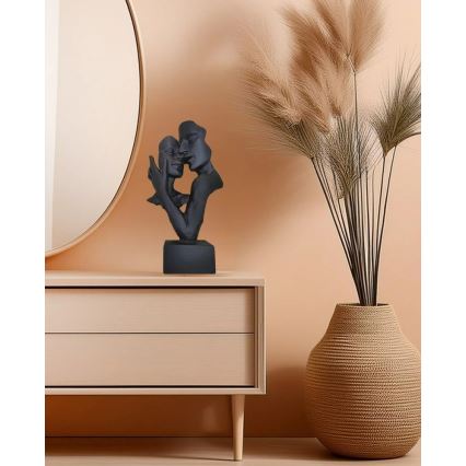 Bordsdekoration i harts, 29x9x17 cm, svart