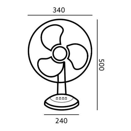 Bordsfläkt VIENTO 40W/230V vit