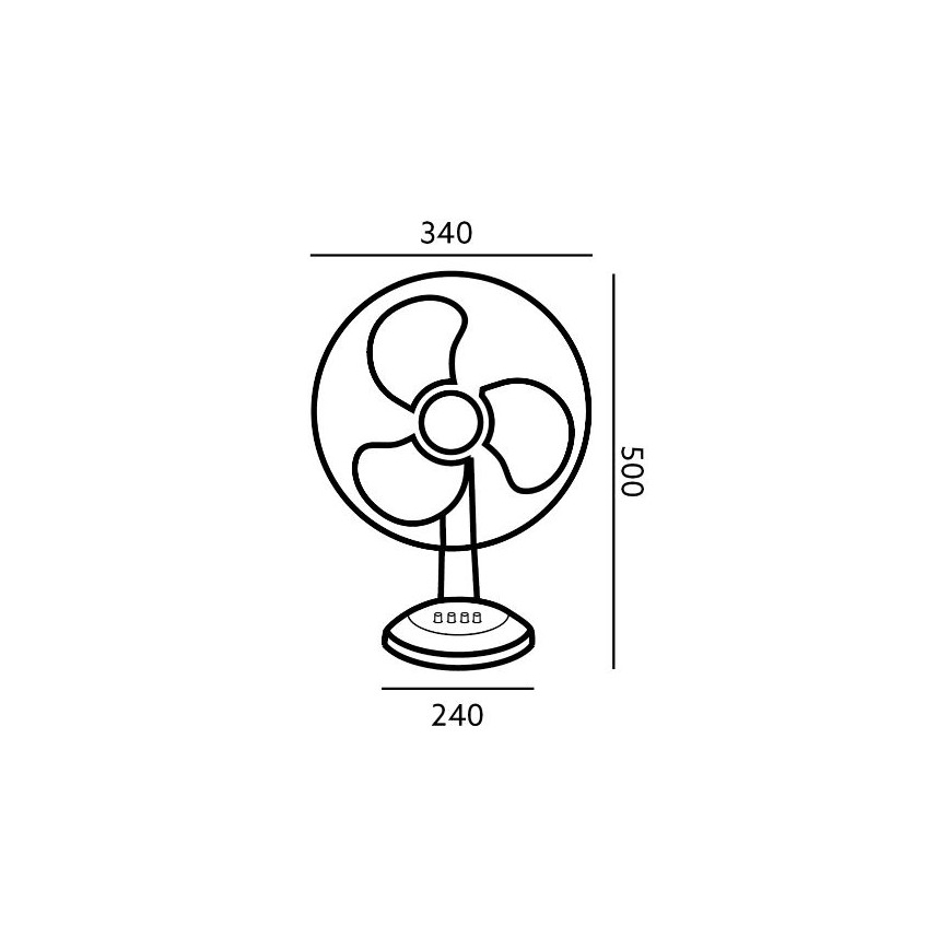 Bordsfläkt VIENTO 40W/230V vit