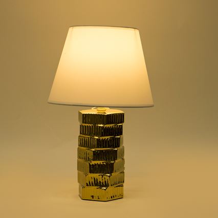 Bordslampa 1xE14/40W/230V vit/guld