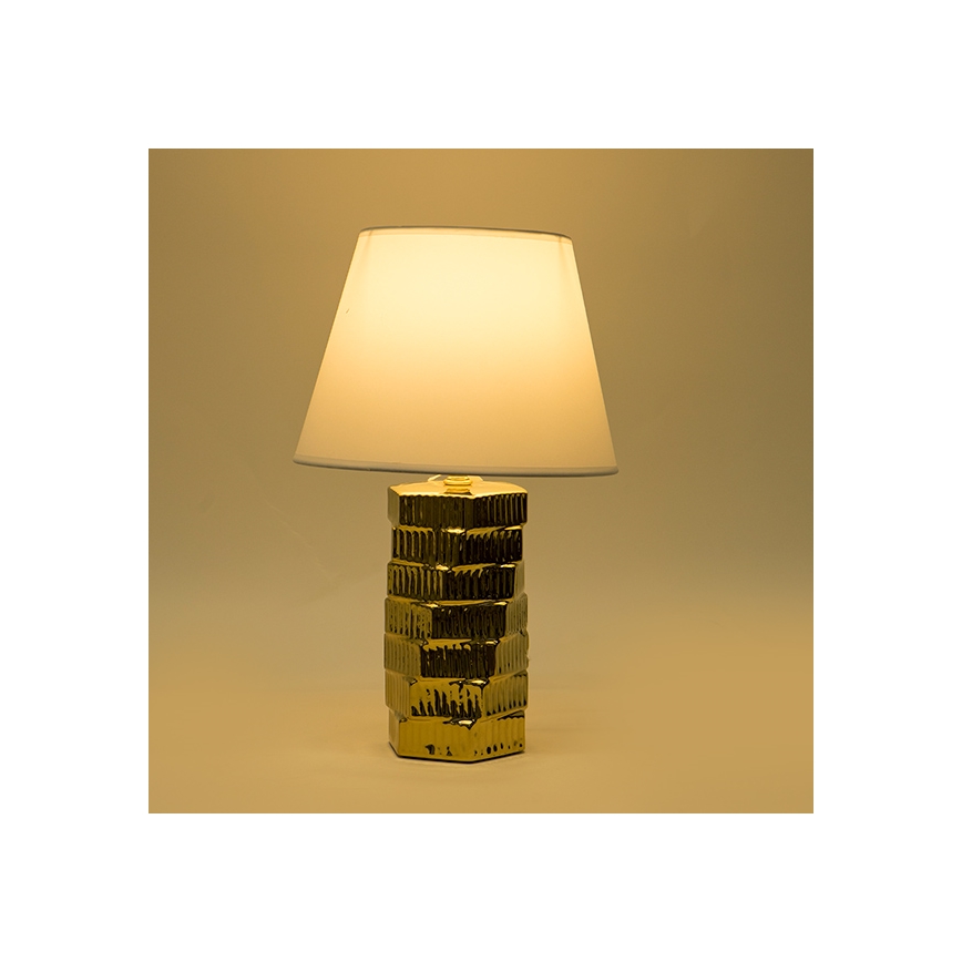Bordslampa 1xE14/40W/230V vit/guld