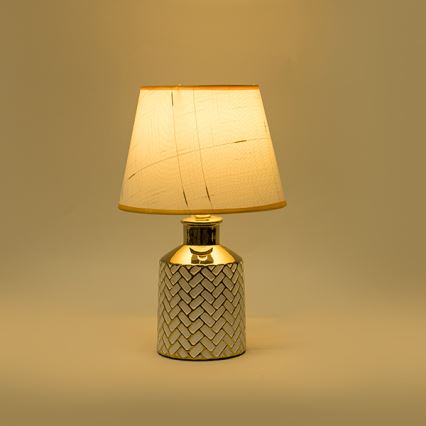 Bordslampa 1xE14/40W/230V vit/guld