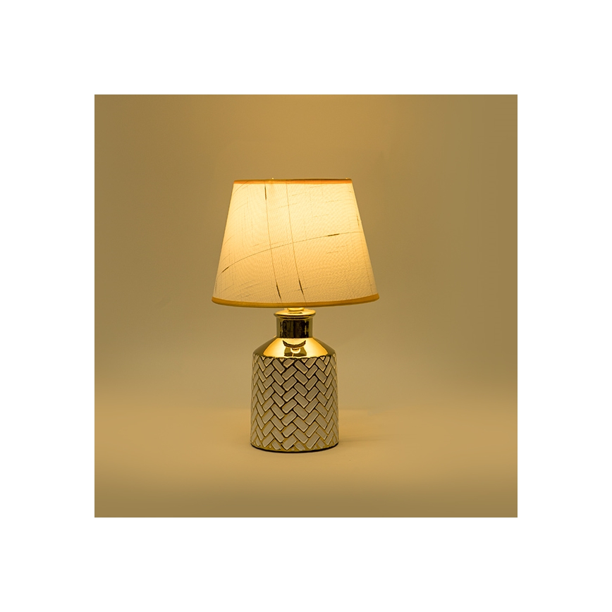Bordslampa 1xE14/40W/230V vit/guld
