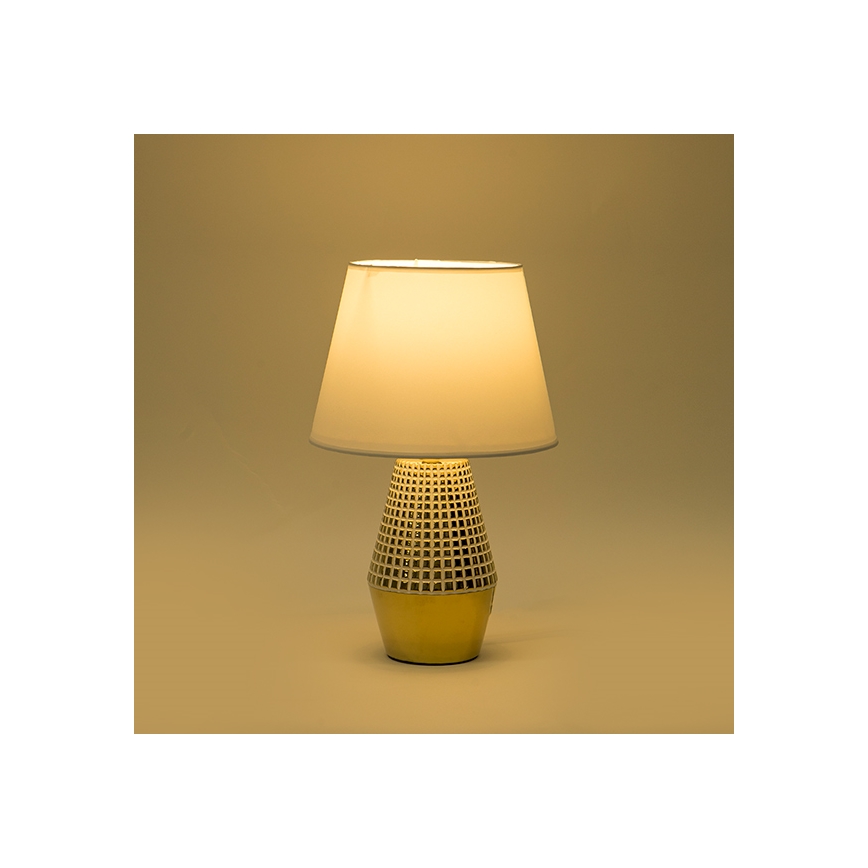 Bordslampa 1xE14/40W/230V vit/guld