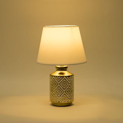 Bordslampa 1xE14/40W/230V vit/guld