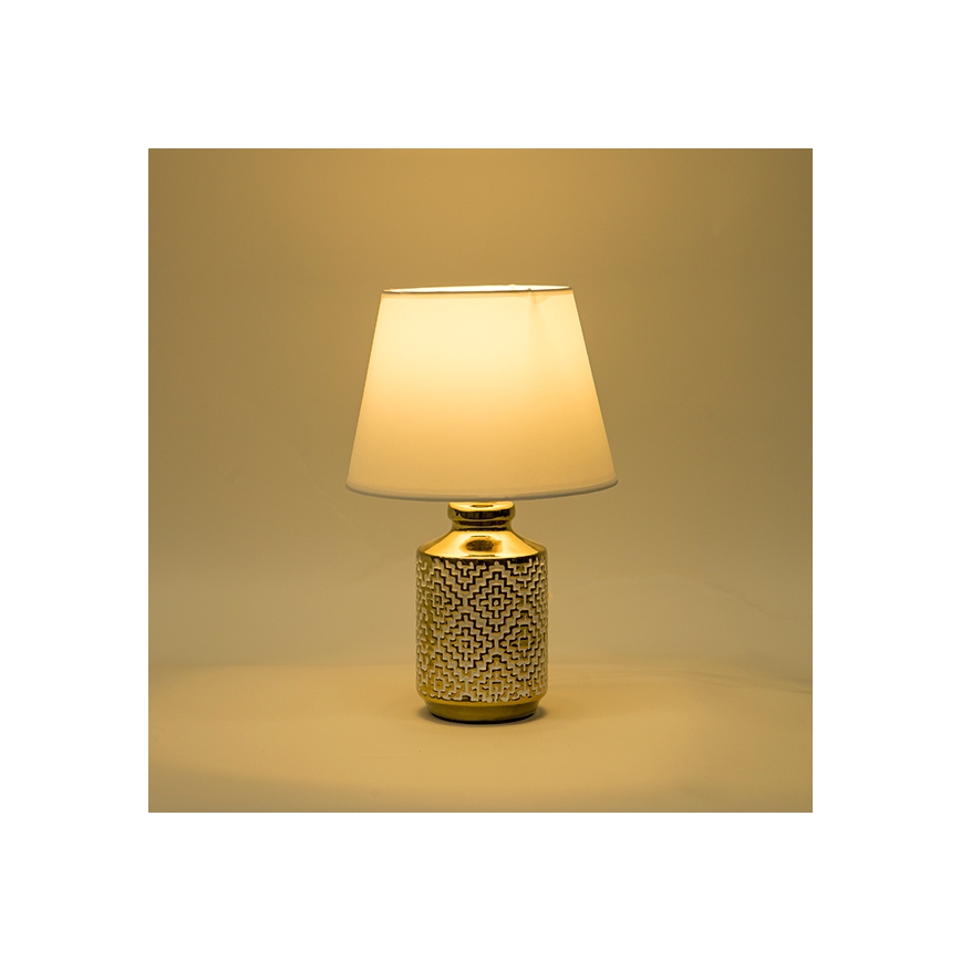 Bordslampa 1xE14/40W/230V vit/guld