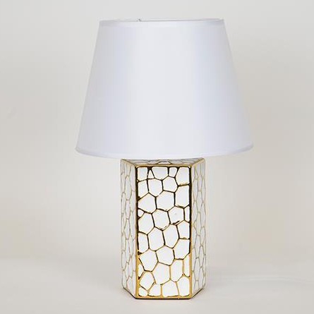 Bordslampa 1xE14/40W/230V vit/guld