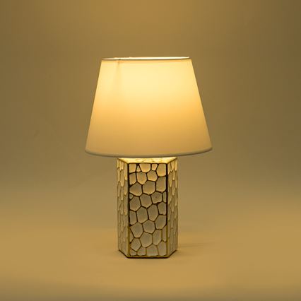 Bordslampa 1xE14/40W/230V vit/guld