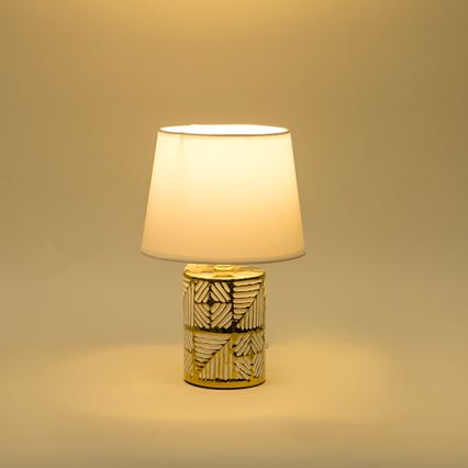 Bordslampa 1xE14/40W/230V vit/guld