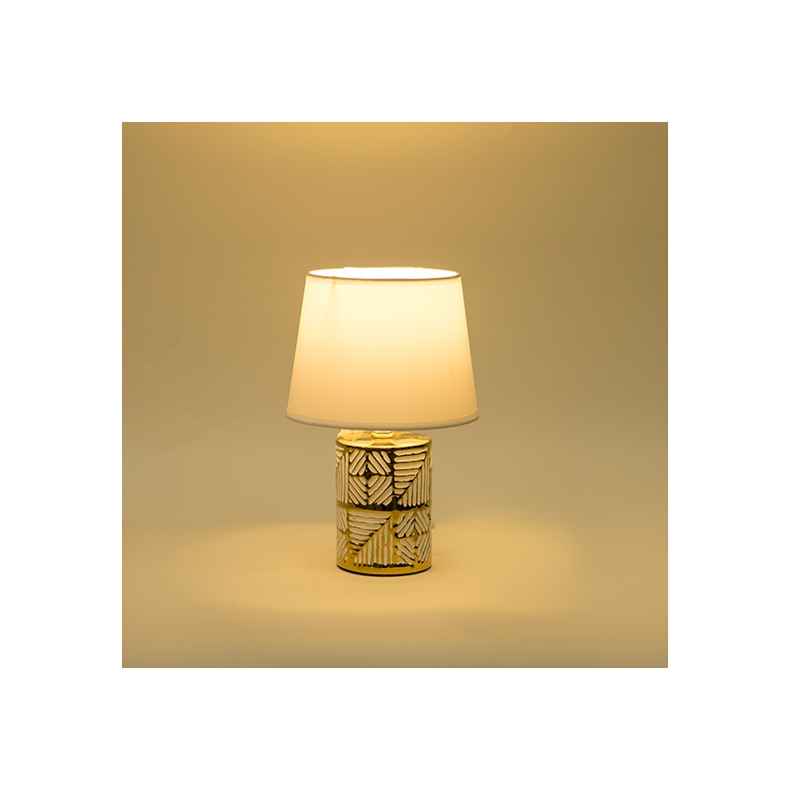 Bordslampa 1xE14/40W/230V vit/guld