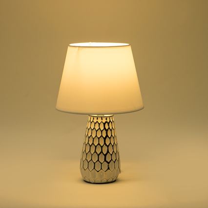 Bordslampa 1xE14/40W/230V vit/silver
