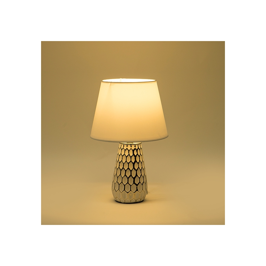 Bordslampa 1xE14/40W/230V vit/silver
