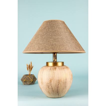Bordslampa 1xE27/40W/230V beige