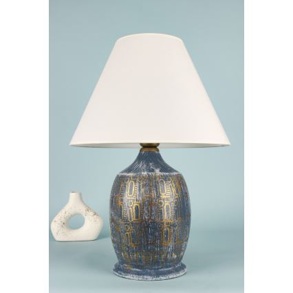 Bordslampa 1xE27/40W/230V blå/guld