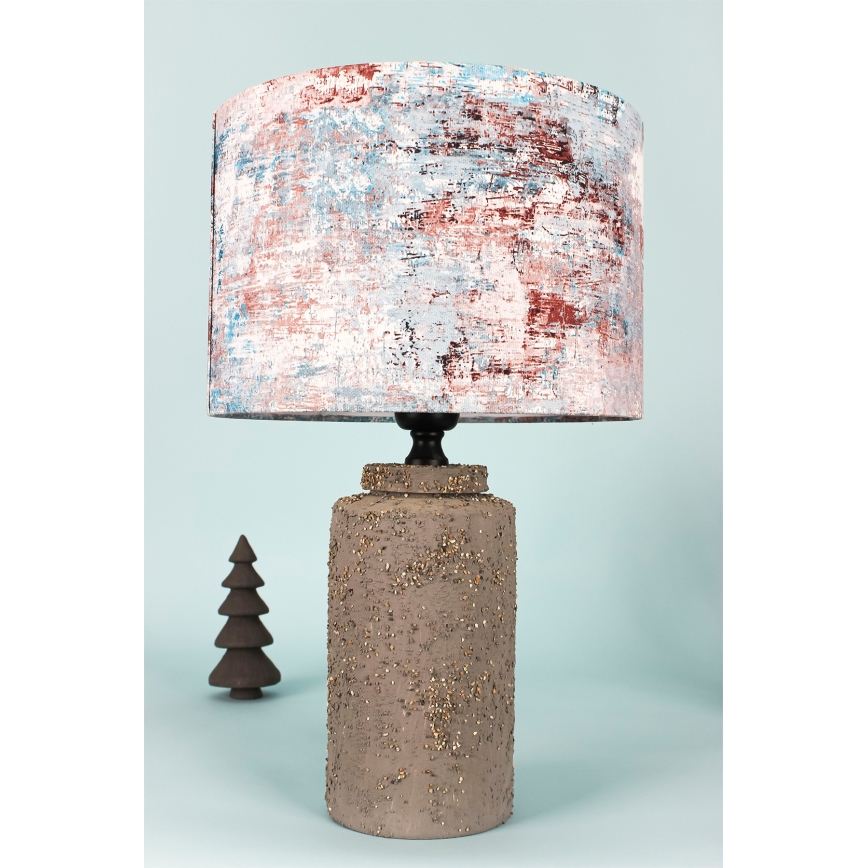 Bordslampa 1xE27/40W/230V brun/färgrik