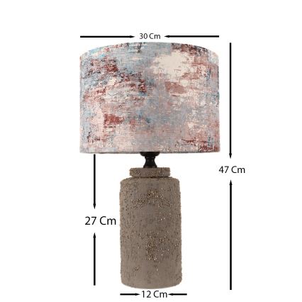 Bordslampa 1xE27/40W/230V brun/färgrik