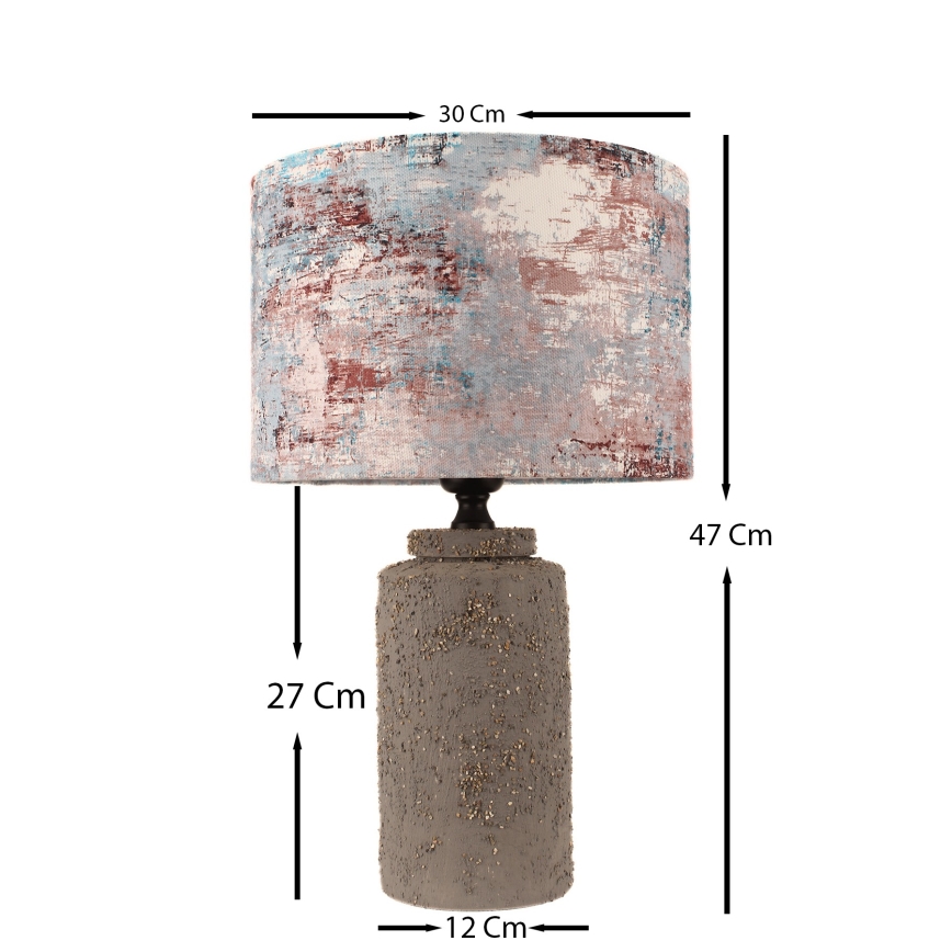 Bordslampa 1xE27/40W/230V brun/färgrik