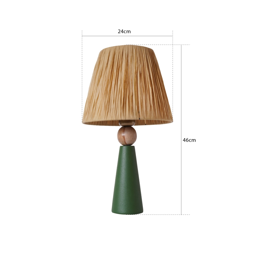 Bordslampa 1xE27/40W/230V brun/grön