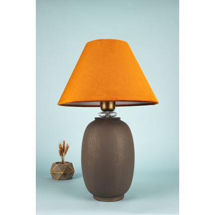 Bordslampa 1xE27/40W/230V brun/orange