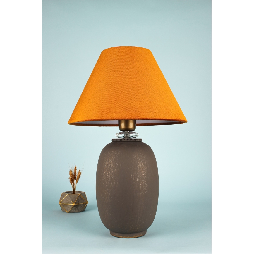 Bordslampa 1xE27/40W/230V brun/orange