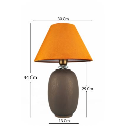 Bordslampa 1xE27/40W/230V brun/orange
