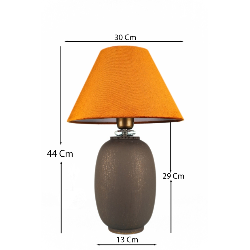 Bordslampa 1xE27/40W/230V brun/orange