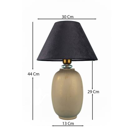 Bordslampa 1xE27/40W/230V svart/beige