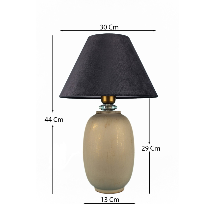 Bordslampa 1xE27/40W/230V svart/beige