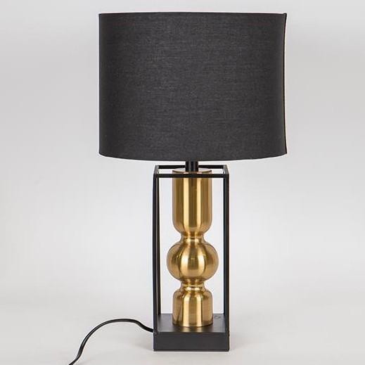 Bordslampa 1xE27/40W/230V svart/guld