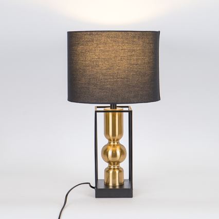 Bordslampa 1xE27/40W/230V svart/guld