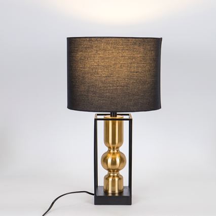 Bordslampa 1xE27/40W/230V svart/guld