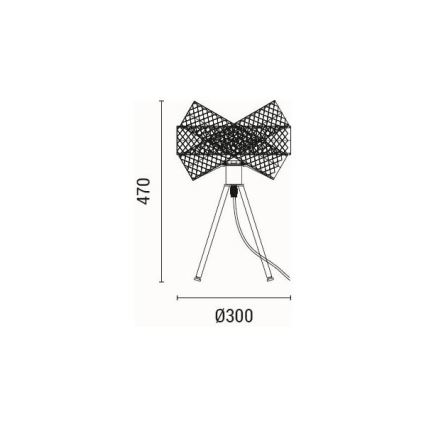 Bordslampa 1xE27/40W/230V svart