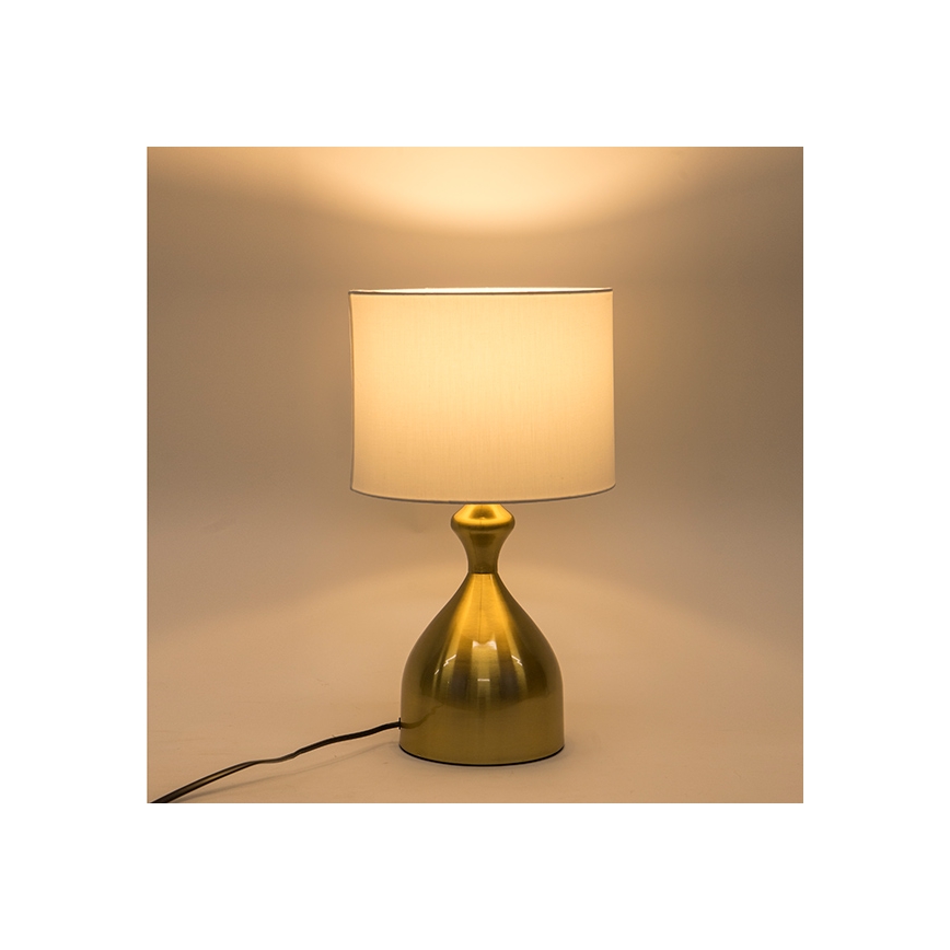 Bordslampa 1xE27/40W/230V vit/guld