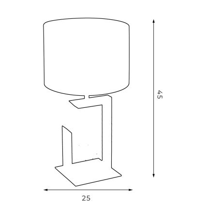 Bordslampa 1xE27/60W/230V 45 cm blå/gyllene